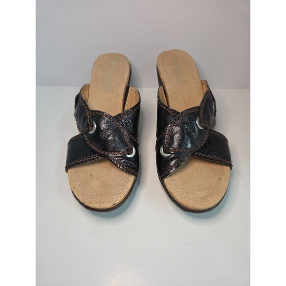 Naturalizer N5 Comfort Style Denton Sz 7N High heeled slip on leather sandals - Picture 2 of 11
